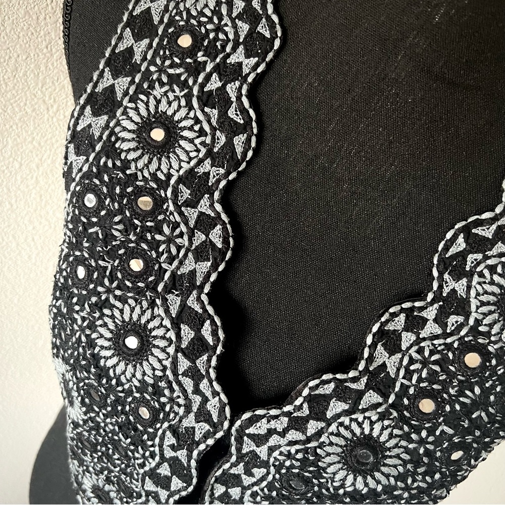 Free People Black and White Patterned Vest - Picture 4 of 9
